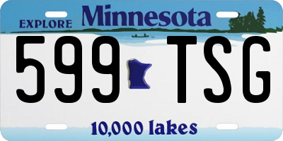 MN license plate 599TSG