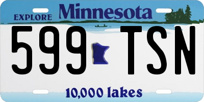 MN license plate 599TSN