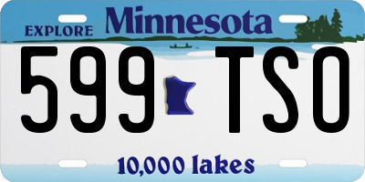 MN license plate 599TSO