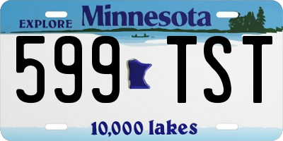 MN license plate 599TST