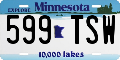 MN license plate 599TSW
