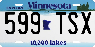 MN license plate 599TSX