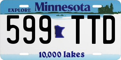 MN license plate 599TTD