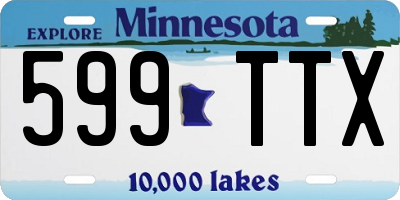 MN license plate 599TTX
