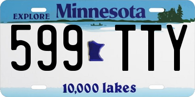MN license plate 599TTY