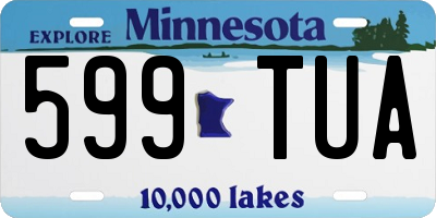 MN license plate 599TUA