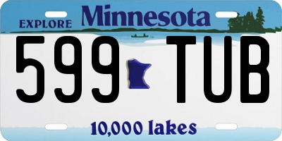 MN license plate 599TUB