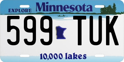 MN license plate 599TUK