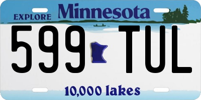 MN license plate 599TUL