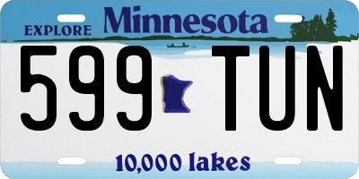 MN license plate 599TUN