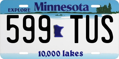 MN license plate 599TUS