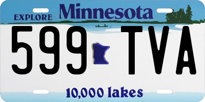 MN license plate 599TVA