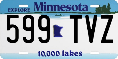 MN license plate 599TVZ