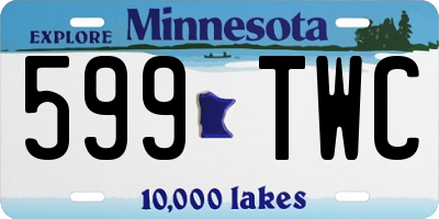 MN license plate 599TWC