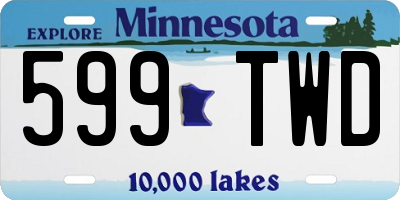 MN license plate 599TWD
