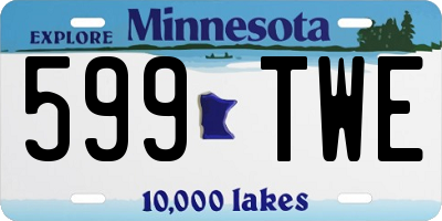MN license plate 599TWE