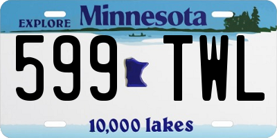 MN license plate 599TWL