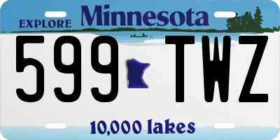 MN license plate 599TWZ