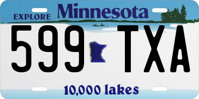 MN license plate 599TXA