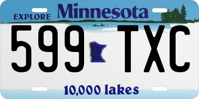 MN license plate 599TXC