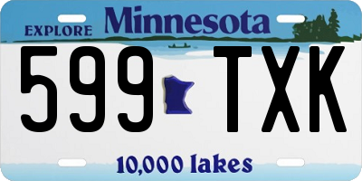 MN license plate 599TXK