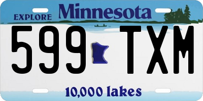 MN license plate 599TXM