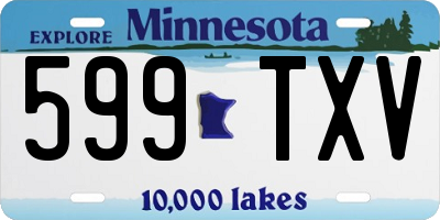 MN license plate 599TXV