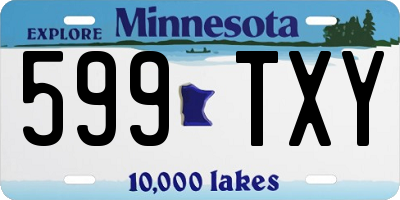 MN license plate 599TXY
