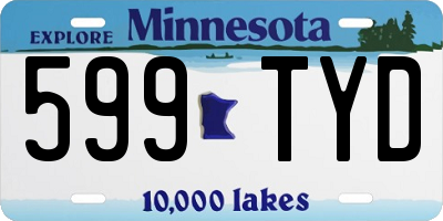 MN license plate 599TYD