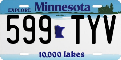 MN license plate 599TYV