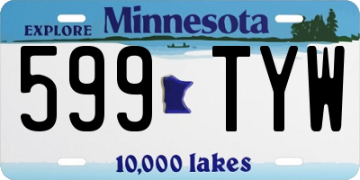 MN license plate 599TYW
