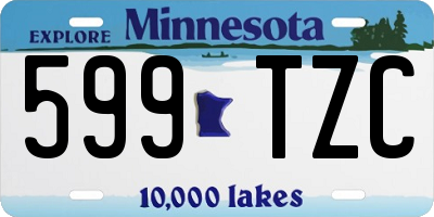 MN license plate 599TZC