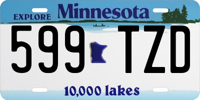 MN license plate 599TZD