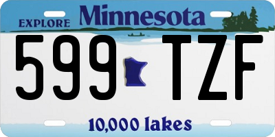 MN license plate 599TZF