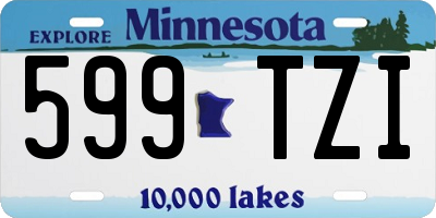 MN license plate 599TZI