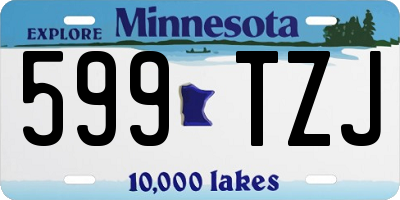 MN license plate 599TZJ
