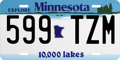 MN license plate 599TZM