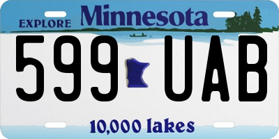 MN license plate 599UAB