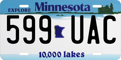 MN license plate 599UAC