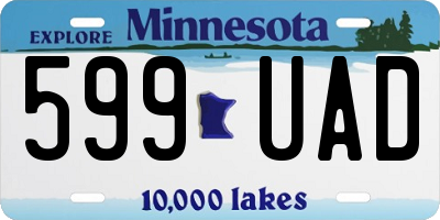 MN license plate 599UAD