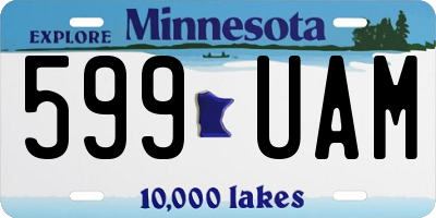 MN license plate 599UAM