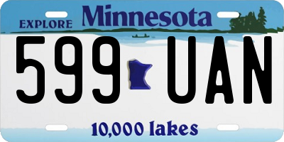 MN license plate 599UAN