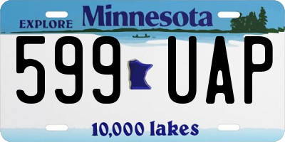 MN license plate 599UAP