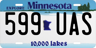 MN license plate 599UAS