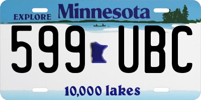 MN license plate 599UBC
