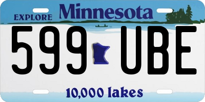 MN license plate 599UBE