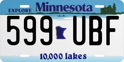MN license plate 599UBF