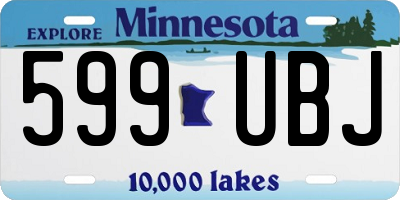 MN license plate 599UBJ