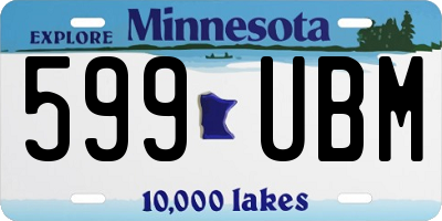 MN license plate 599UBM