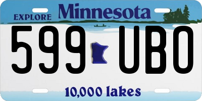MN license plate 599UBO